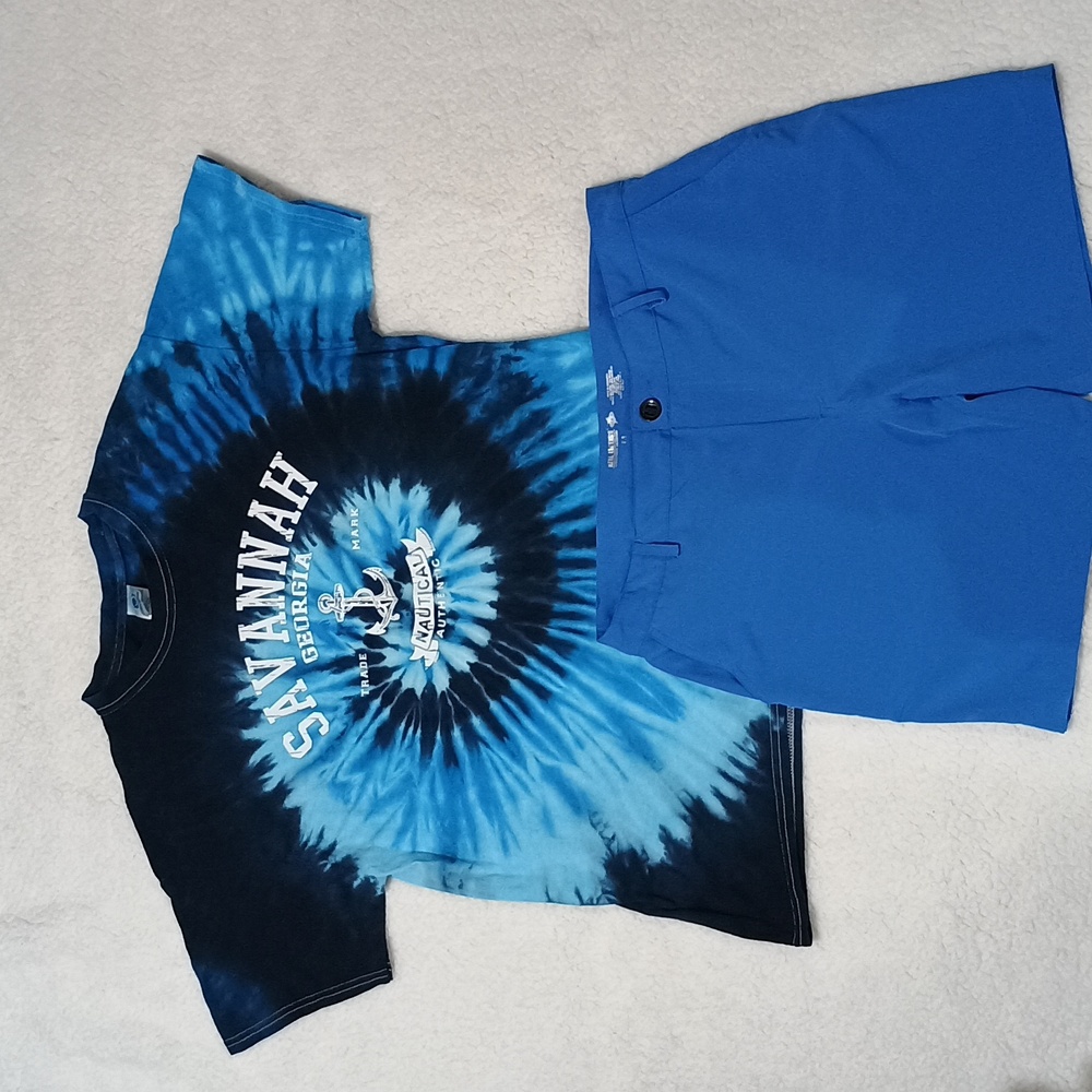 Reel legends performance shorts and tie-dye T-shirt, Price is for Both items 👍